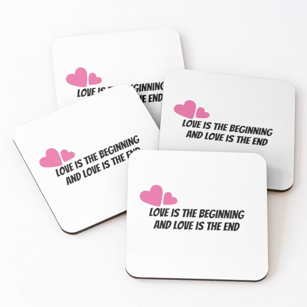 Item preview, Love Is the Beginning and the End - Poetic Life Quote Sticker designed and sold by Purple Letters .