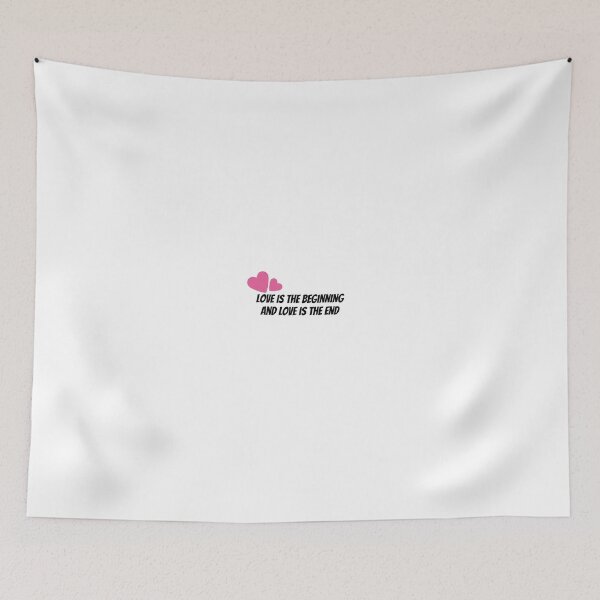 Item preview, Love Is the Beginning and the End - Poetic Life Quote Sticker designed and sold by Purple Letters .