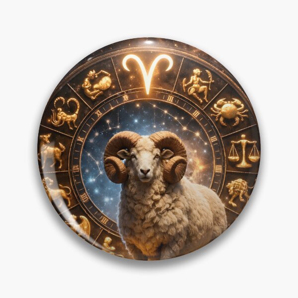 Item preview, Aries Ram All Zodiac Signs Mystic Art designed and sold by Zodiac Celestial Art.