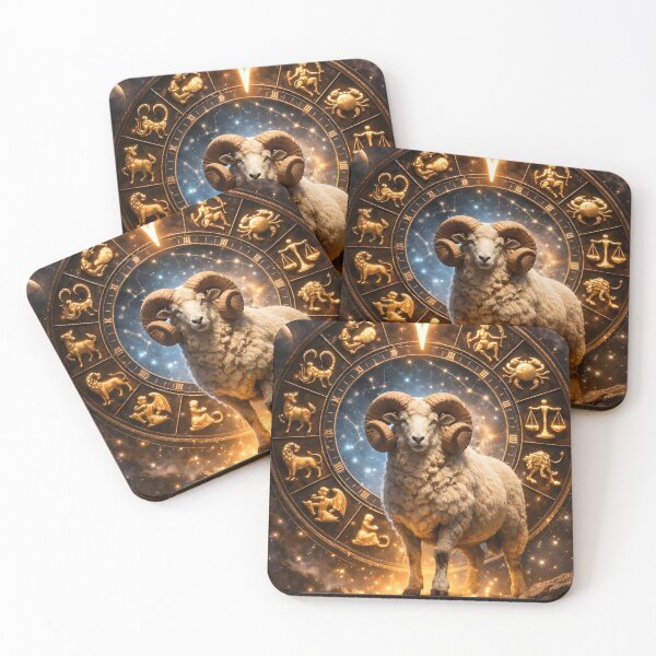 Item preview, Aries Ram All Zodiac Signs Mystic Art designed and sold by Zodiac Celestial Art.