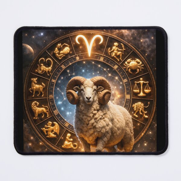 Item preview, Aries Ram All Zodiac Signs Mystic Art designed and sold by Zodiac Celestial Art.