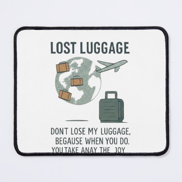 Item preview, Diseño divertido con frase de viaje sobre equipaje perdido designed and sold by Barkashow.