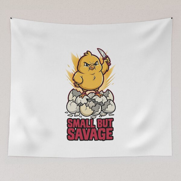 Item preview, Small But Savage Chick – Cute Angry Animal Funny Meme Design designed and sold by MoodFit2026.