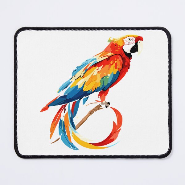 Item preview, Vibrant Scarlet Macaw Parrot - Colorful Tropical Bird Art Print designed and sold by DesignArtist.ia.