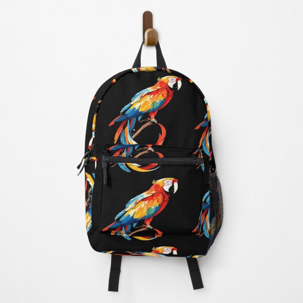 Item preview, Vibrant Scarlet Macaw Parrot - Colorful Tropical Bird Art Print designed and sold by DesignArtist.ia.