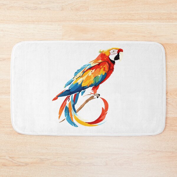 Item preview, Vibrant Scarlet Macaw Parrot - Colorful Tropical Bird Art Print designed and sold by DesignArtist.ia.