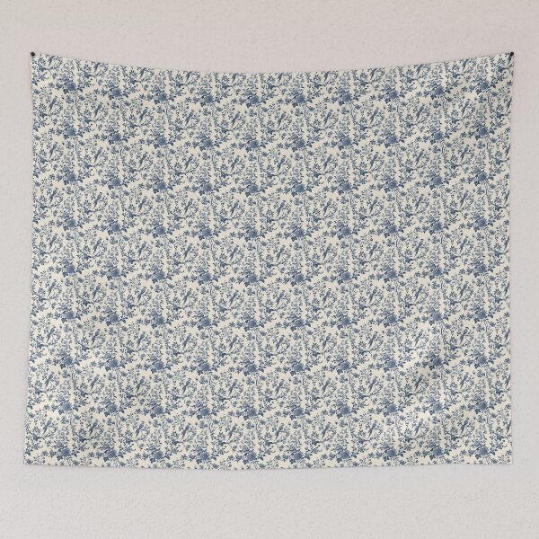 Item preview, Vintage Blue Floral Pattern designed and sold by LouieVanille.