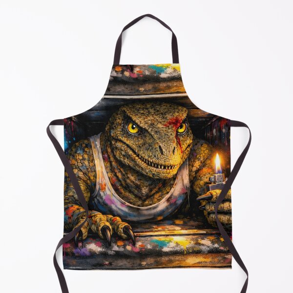 Item preview, Graffiti Dinosaur in Vent Poster Inspired by Die Hard Iconic Movie Scene Street Art designed and sold by SceneTwister.
