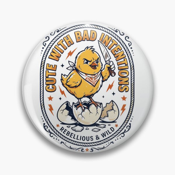 Item preview, Cute With Bad Intentions Chick – Funny Dark Humor Cartoon Bird Design designed and sold by MoodFit2026.