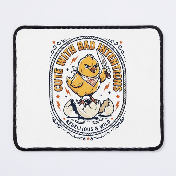 Item preview, Cute With Bad Intentions Chick – Funny Dark Humor Cartoon Bird Design designed and sold by MoodFit2026.