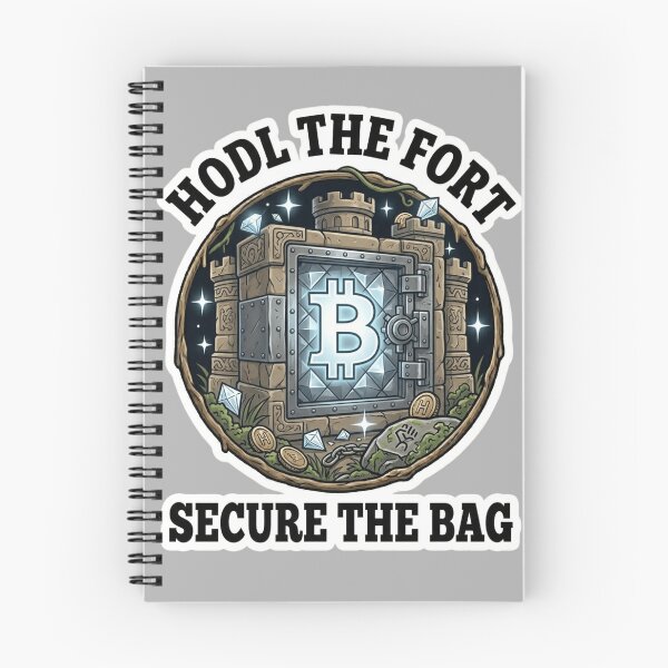 Item preview, HODL The Fort Secure The Bag - Bitcoin Crypto Vault Sticker designed and sold by Bug by Design.