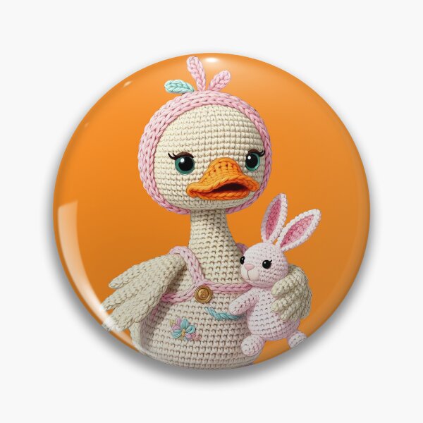 Item preview, Handmade Goose Plush Cute Amigurumi Rabbit Baby Toy Forest Friend designed and sold by Jokerstyle.
