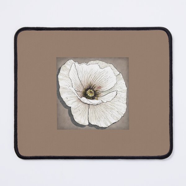 Item preview, Stippled White Peace Poppy designed and sold by DaisyEverbright.