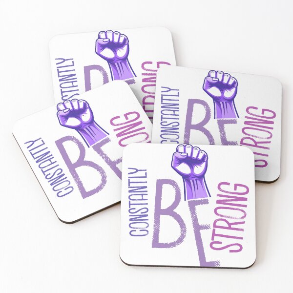 Item preview, Be Constantly Strong – Purple Power Fist Motivational Typography Design designed and sold by ironpalette.