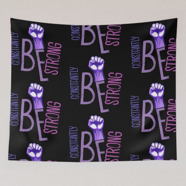Item preview, Be Constantly Strong – Purple Power Fist Motivational Typography Design designed and sold by ironpalette.
