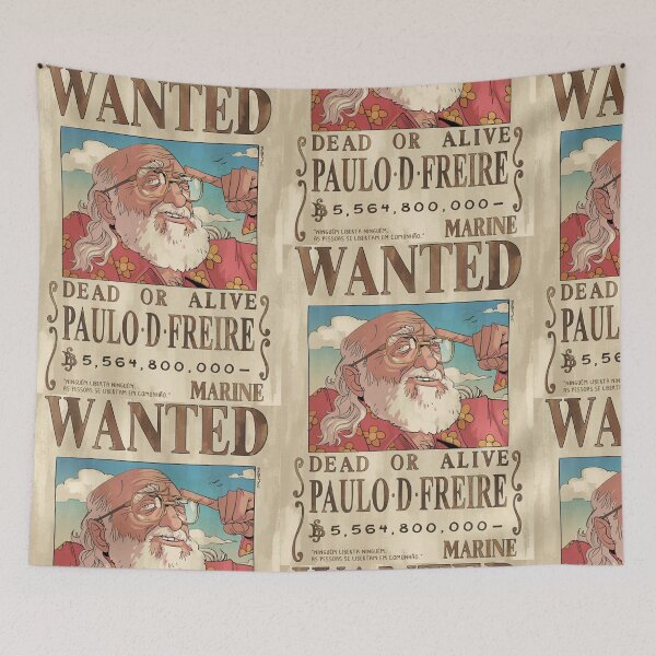 Item preview, Paulo Freire Wanted Poster – One Piece Style Anime Education Philosophy designed and sold by VictorPrimo.