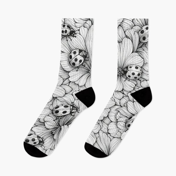 Item preview, Flourish Stripped Ladybugs Petals Seamless Pattern designed and sold by scicilysimonee.