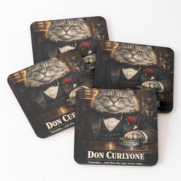 Item preview, Don Curlyone Funny Mafia Cat Parody - Tuna Godfather Cat T-Shirt designed and sold by Endthedisease.