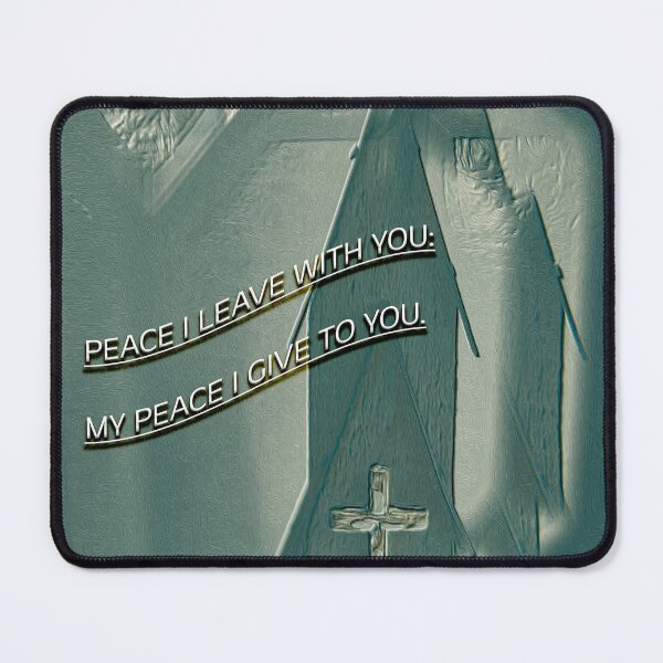 Item preview, Peace I leave with you Christian text cross designed and sold by MYTOPSHELF.