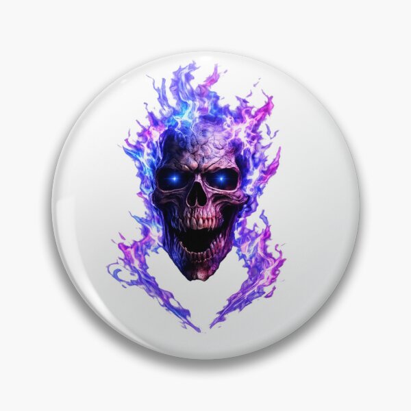 Item preview, Ultimate Blue Flame Skull - Neon Fire Spirit Art designed and sold by j0mj0ma.