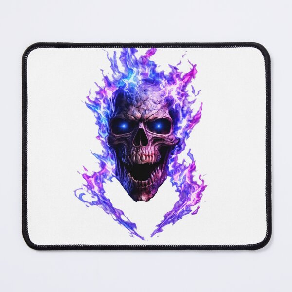 Item preview, Ultimate Blue Flame Skull - Neon Fire Spirit Art designed and sold by j0mj0ma.