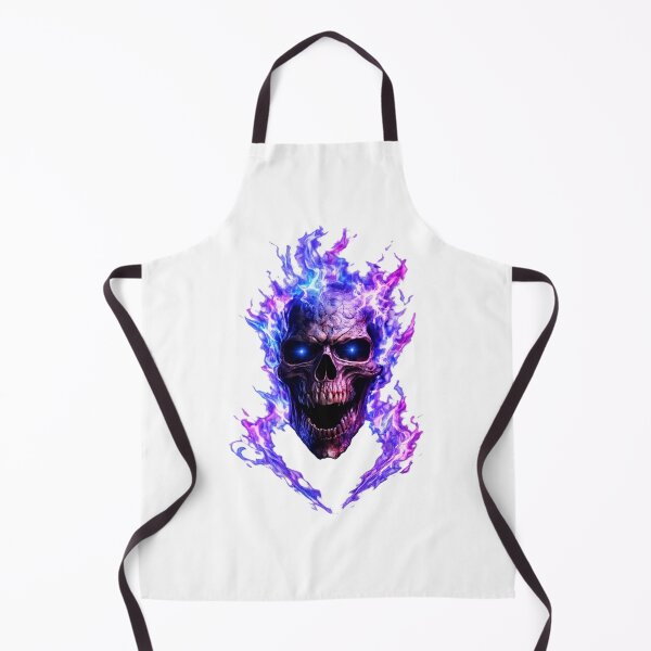 Item preview, Ultimate Blue Flame Skull - Neon Fire Spirit Art designed and sold by j0mj0ma.