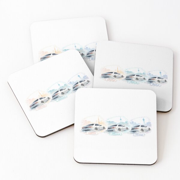 Item preview, Ultra Minimal JDM City Drift — Tokyo Osaka Seoul Pastel Day Edition designed and sold by Wander Pop Studio.