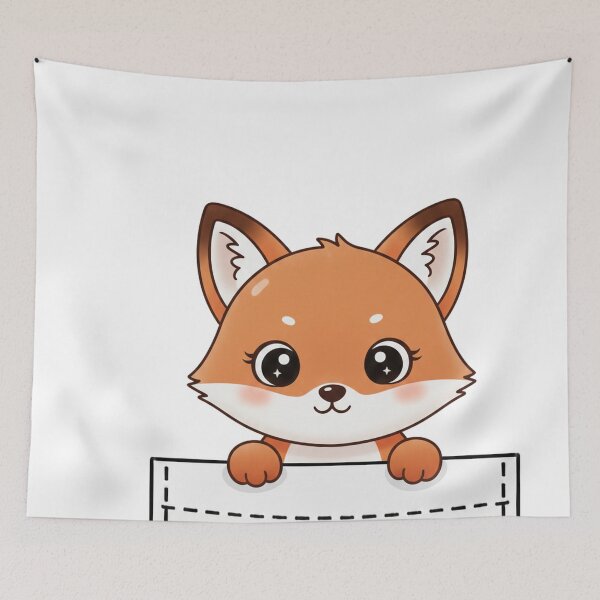 Item preview, Cute Pocket Fox designed and sold by  Side Quest Studio.