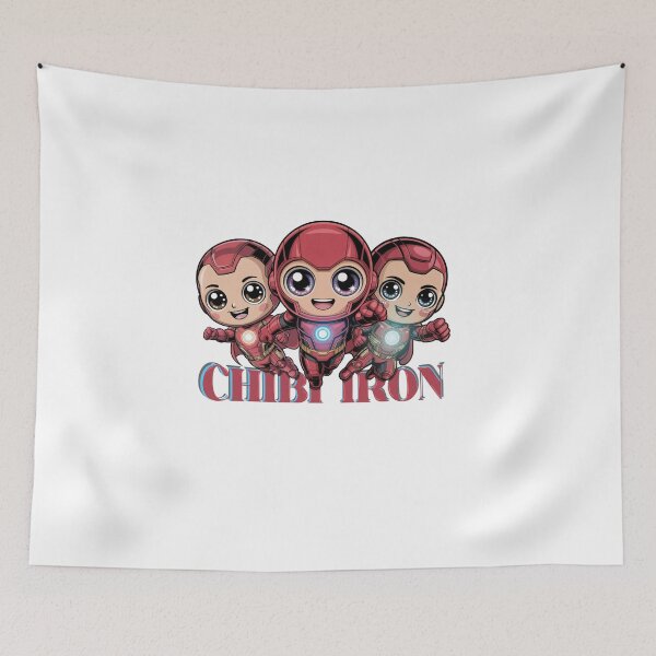 Item preview, Cute Chibi Red Armor Hero Trio – Kawaii Futuristic Superhero Cartoon designed and sold by Dospart.
