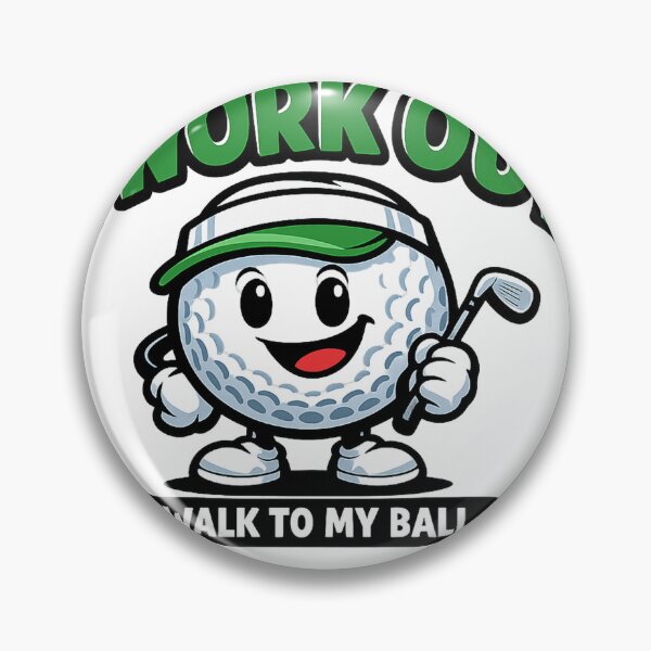 Item preview, I Work Out I Walk to My Ball – Funny Golf Cartoon Mascot T-Shirt Design designed and sold by edman765.