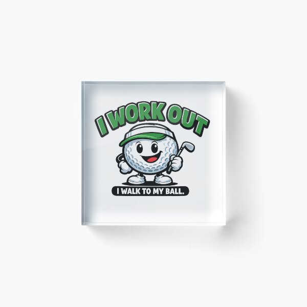 Item preview, I Work Out I Walk to My Ball – Funny Golf Cartoon Mascot T-Shirt Design designed and sold by edman765.