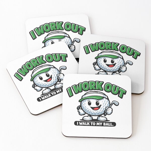 Item preview, I Work Out I Walk to My Ball – Funny Golf Cartoon Mascot T-Shirt Design designed and sold by edman765.