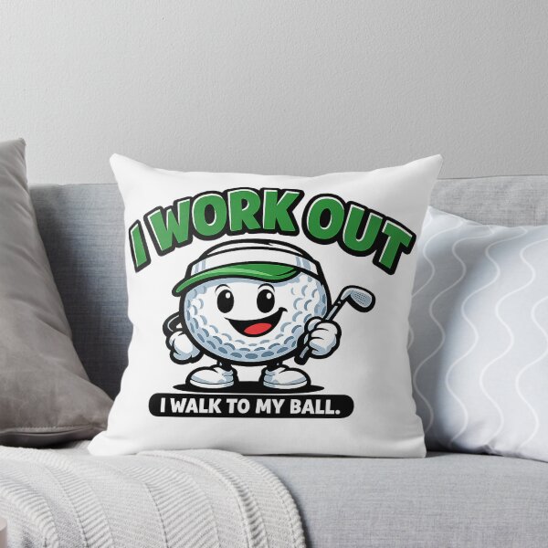 Item preview, I Work Out I Walk to My Ball – Funny Golf Cartoon Mascot T-Shirt Design designed and sold by edman765.