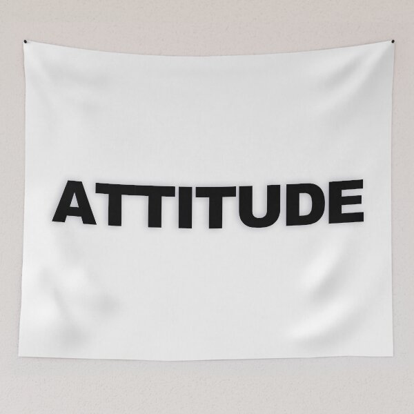 Item preview, ATTITUDE — Black Minimal Bold Type Statement designed and sold by WORDPAUSE.