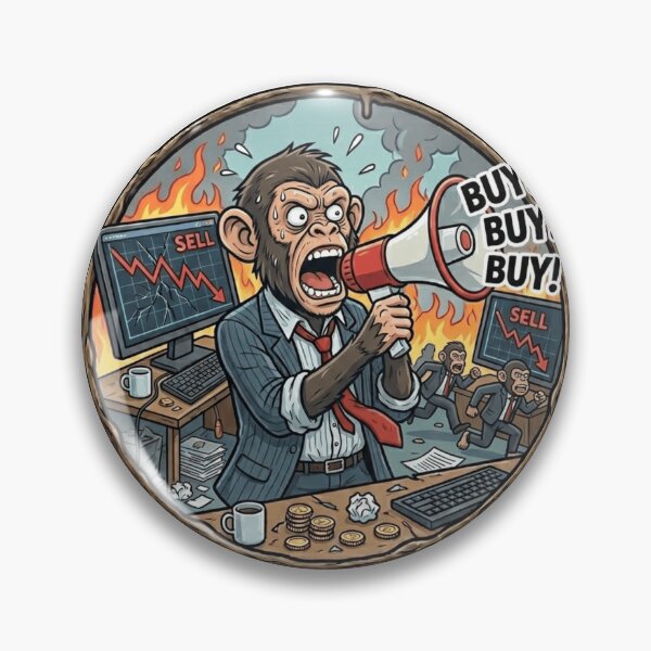Item preview, Financial Advice Not Really Panicking Trading Monkey Sticker designed and sold by Bug by Design.