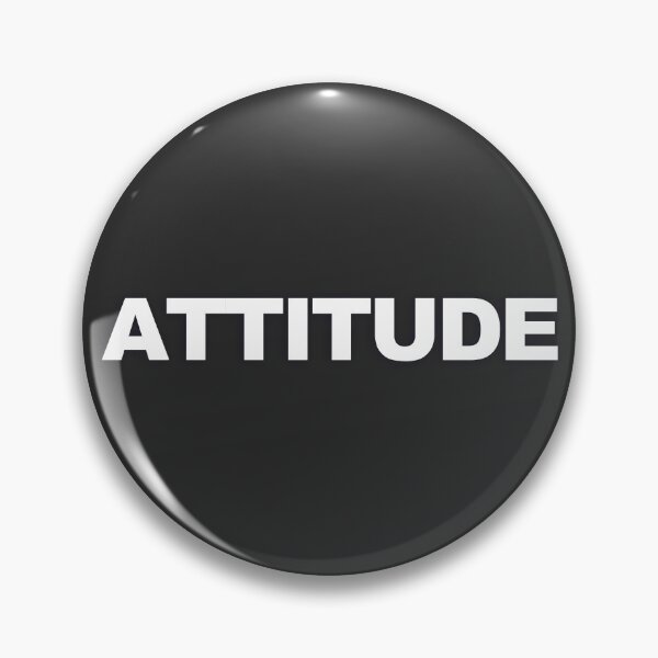 Item preview, ATTITUDE — White Minimal Bold Type Statement designed and sold by WORDPAUSE.