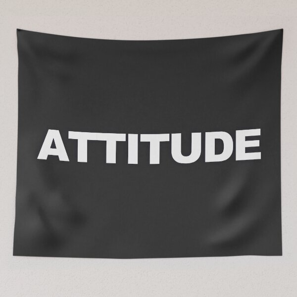 Item preview, ATTITUDE — White Minimal Bold Type Statement designed and sold by WORDPAUSE.