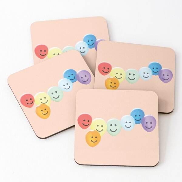 Item preview, Smiling Colorful Balloons on Peach Background designed and sold by Arturo Daniel Garcia Palomo.
