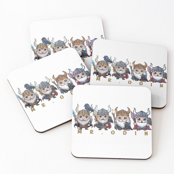 Item preview, Cute Chibi Viking God Odin With Ravens – Kawaii Norse Mythology Warrior designed and sold by Dospart.