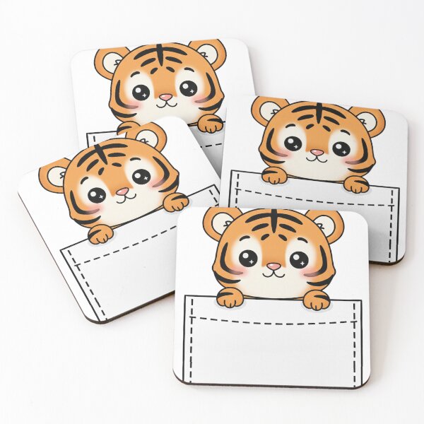 Item preview, Cute Pocket Tiger designed and sold by  Side Quest Studio.