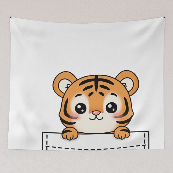 Item preview, Cute Pocket Tiger designed and sold by  Side Quest Studio.