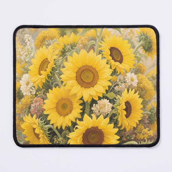 Item preview, Sunflower Bouquet Watercolor | August Birth Flower Botanical Floral Art designed and sold by Debbie Schulte.