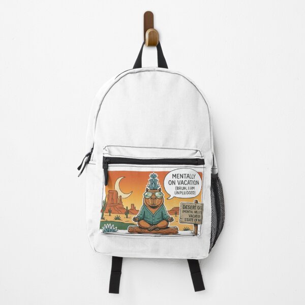 Item preview, Mentally On Vacation Desert Oasis – Funny Retro Capybara Unplugged designed and sold by Wear Sculpt.
