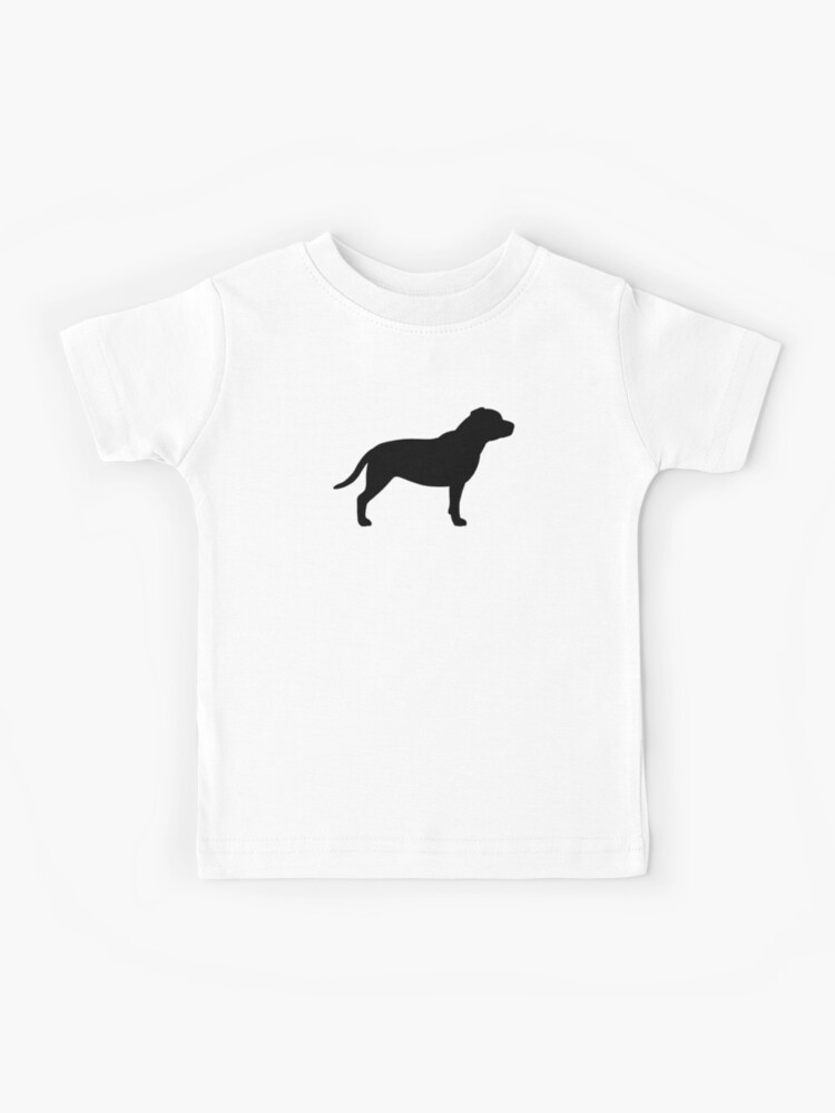 Staffordshire Bull Terrier Shirt: Black Silhouette