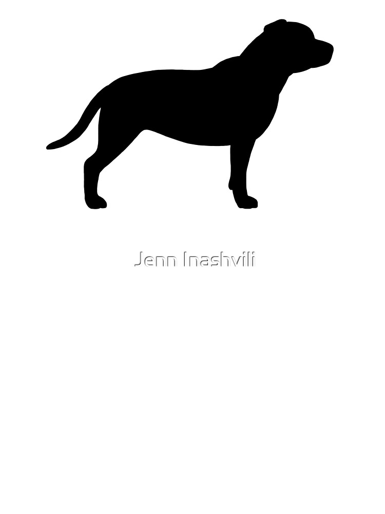 Staffordshire Bull Terrier Shirt: Black Silhouette
