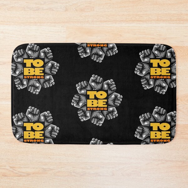Item preview, to be Strong – grey Power Fist Motivational Typography Design designed and sold by ironpalette.