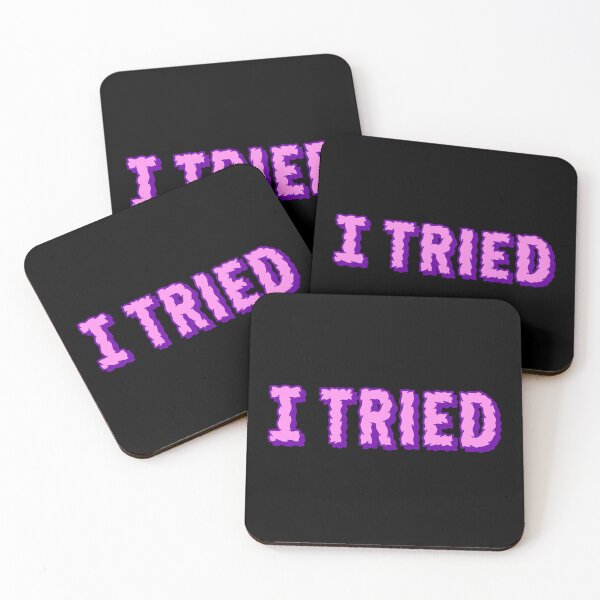 Item preview, I Tried, Pink designed and sold by Memes N Lore .