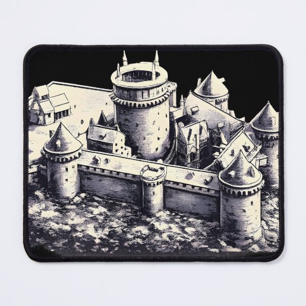 Item preview, Château De Coucy France - Blown Up 1917 | Duotone Risograph Print designed and sold by WAUZ.