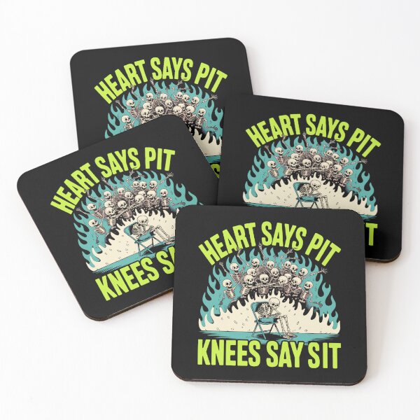 Item preview, Heart Says Pit Knees Say Sit  Funny Skeleton designed and sold by ZACK ART.