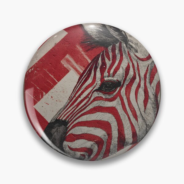 Item preview, Celebrate Wildlife Freedom with a Bold Zebra Face in Striking Red and Black Born Free Artwork designed and sold by OlfactoART Studio.
